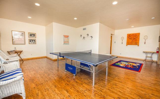 Game Room, Interior, Recessed Lighting, Wood Texture Flooring