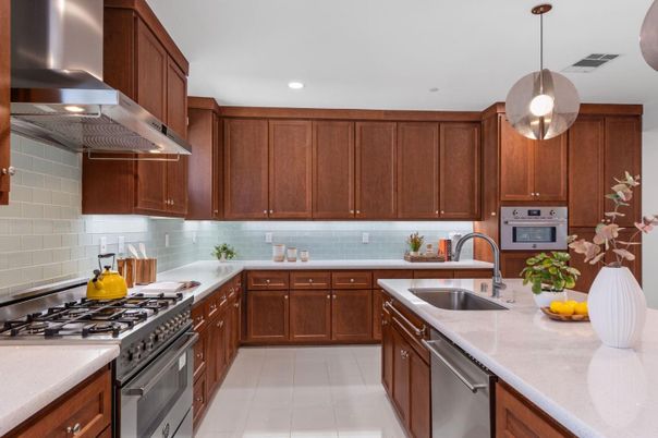 Interior, Kitchen, Pendant Lights, Recessed Lighting, Stainless Steel Appliances