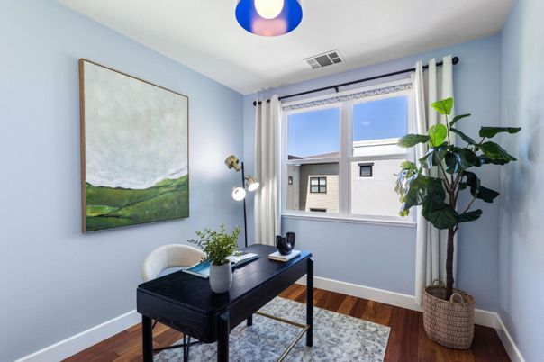 Home Office, Interior, Wood Texture Flooring