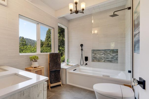 Bathroom, Glass Shower, Interior