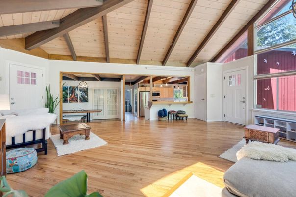 Interior, Stainless Steel Appliances, Wooden Beams, Wooden Ceilings, Wood Texture Flooring
