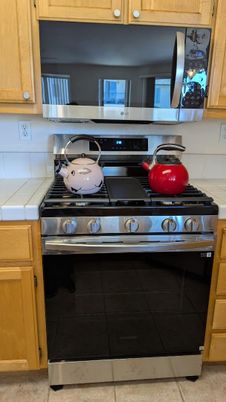 Interior, Kitchen, Stainless Steel Appliances, Tile Countertops