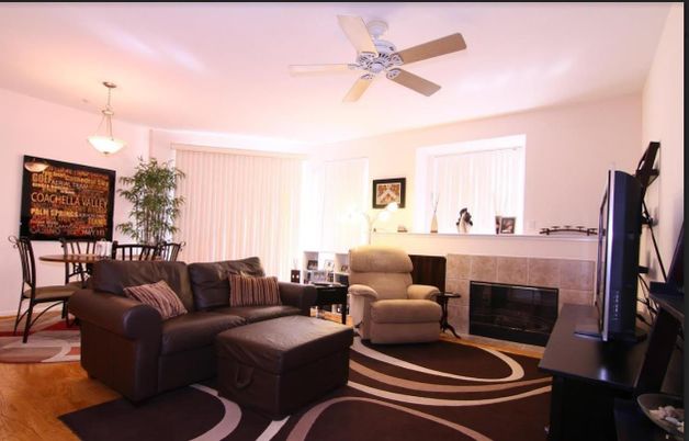 Dining room, Fireplace, Interior, Living room, Pendant Lights, Wood Texture Flooring