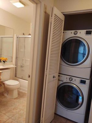 Bathroom, Glass Shower, Interior, Utility Closets, Washer