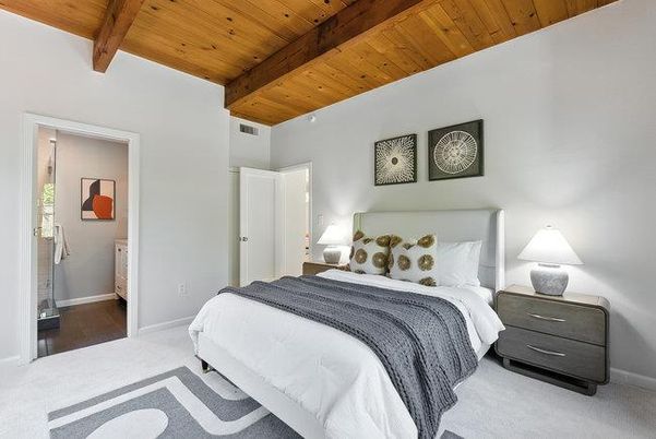 Bedroom, Interior, Wooden Beams, Wooden Ceilings