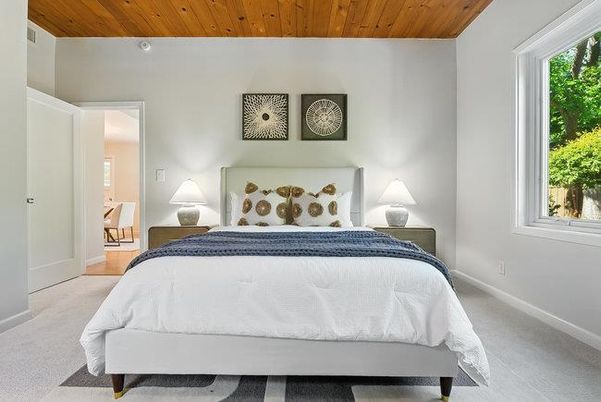 Bedroom, Interior, Wooden Ceilings