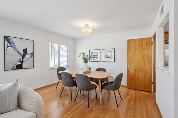 Dining room, Interior, Wood Texture Flooring