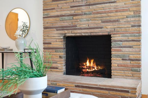 Fireplace, Interior, Stone Walls