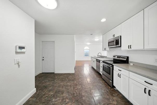 Interior, Kitchen, Recessed Lighting, Stainless Steel Appliances