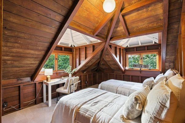 Bedroom, Interior, Wooden Beams, Wooden Ceilings, Wooden Walls