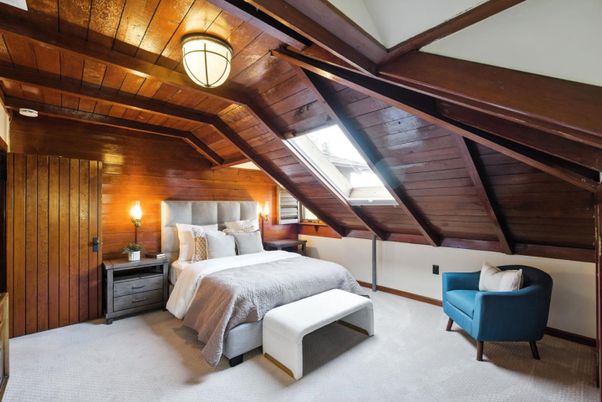 Bedroom, Interior, Wooden Beams, Wooden Ceilings, Wooden Walls