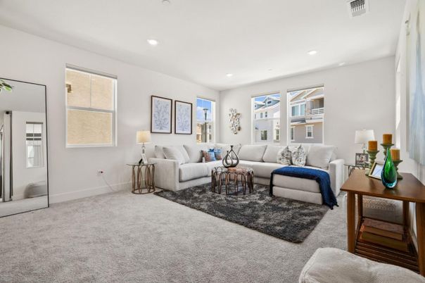 Interior, Living room, Recessed Lighting