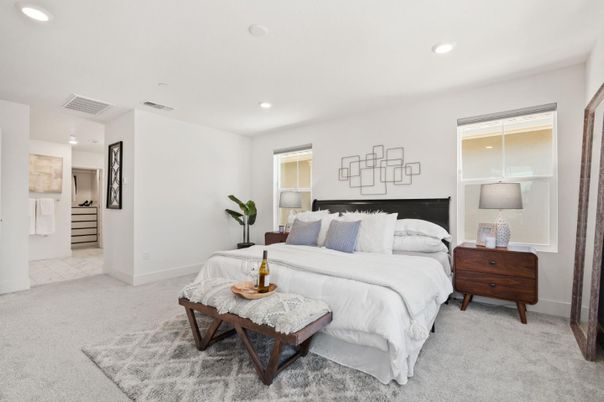 Bedroom, Interior, Recessed Lighting