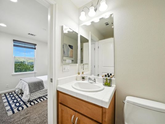Bathroom, Interior, Recessed Lighting, Tile Countertops