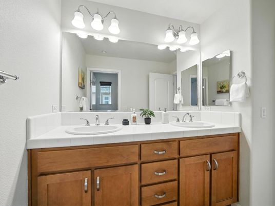 Bathroom, Dual Sink Vanities, Interior, Tile Countertops
