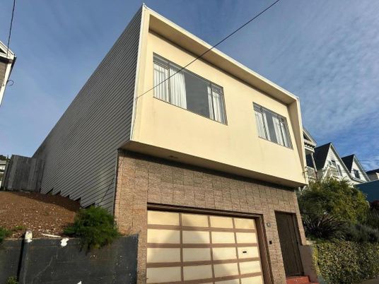 Attached, Exterior, Facade, Brick Facade, Modern