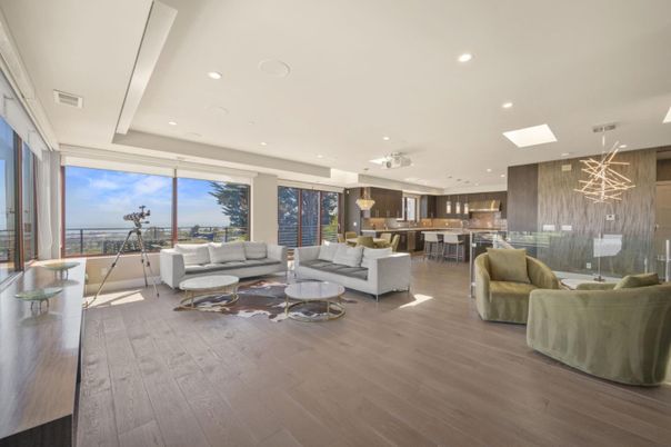 Dining room, Interior, Kitchen, Living room, Pendant Lights, Recessed Lighting, Wood Texture Flooring