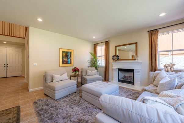 Fireplace, Interior, Living room, Recessed Lighting