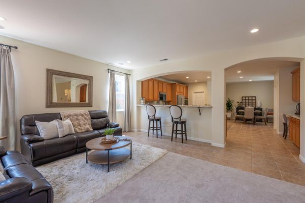 Dining room, Interior, Kitchen, Living room, Recessed Lighting
