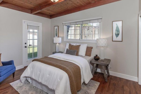 Bedroom, Interior, Wooden Beams, Wooden Ceilings, Wood Texture Flooring