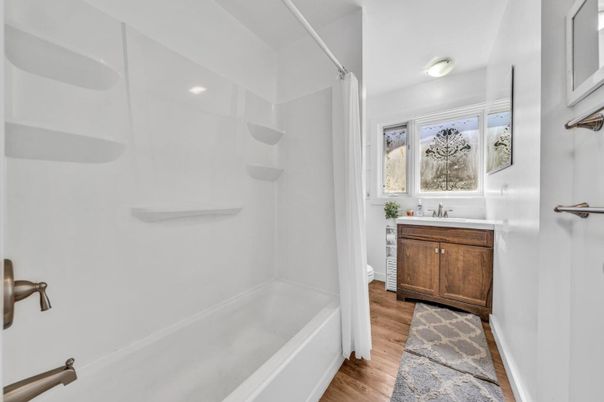 Bathroom, Interior, Wood Texture Flooring
