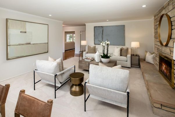 Fireplace, Interior, Living room, Recessed Lighting