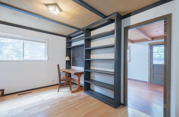 Home Office, Interior, Wooden Ceilings, Wood Texture Flooring