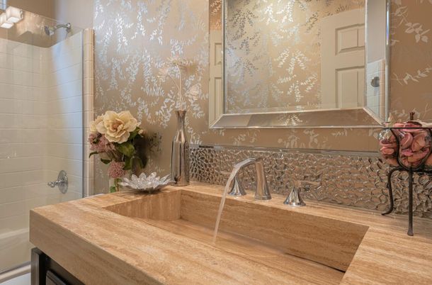 Bathroom, Interior, Wood Texture Flooring