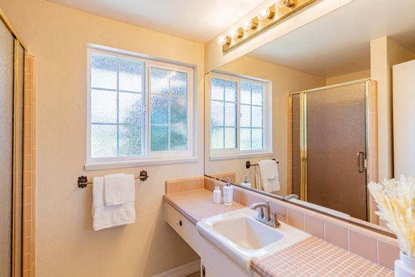 Bathroom, Glass Shower, Interior, Tile Countertops