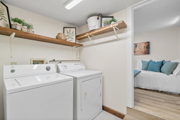 Interior, Utility Closets, Washer, Wood Texture Flooring