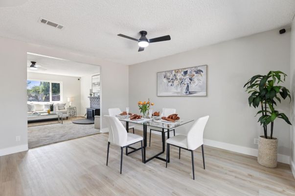 Dining room, Interior, Wood Texture Flooring