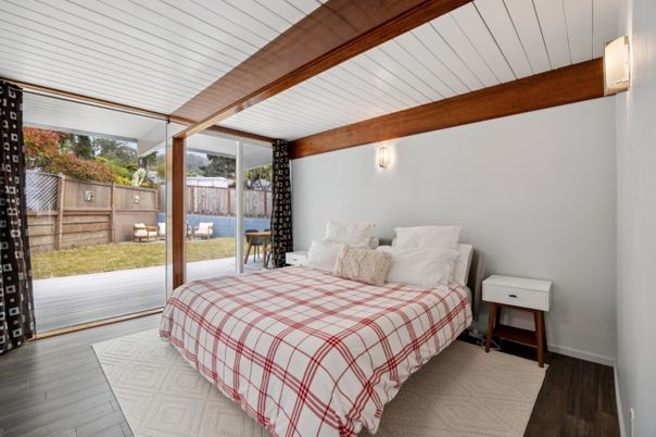 Bedroom, Interior, Wooden Beams, Wood Texture Flooring