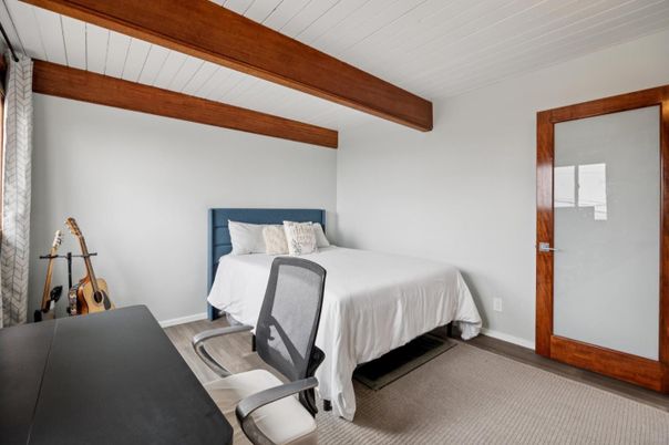 Bedroom, Interior, Wooden Beams