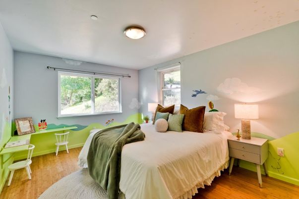 Bedroom, Interior, Wood Texture Flooring