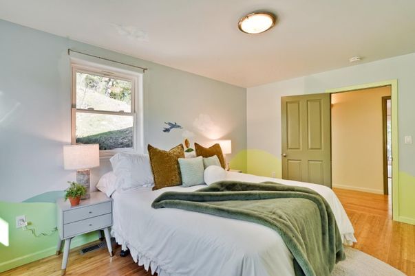 Bedroom, Interior, Wood Texture Flooring