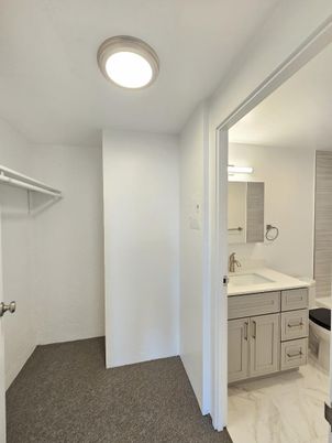 Bathroom, Interior, Marble, Recessed Lighting, Walk-in Closets
