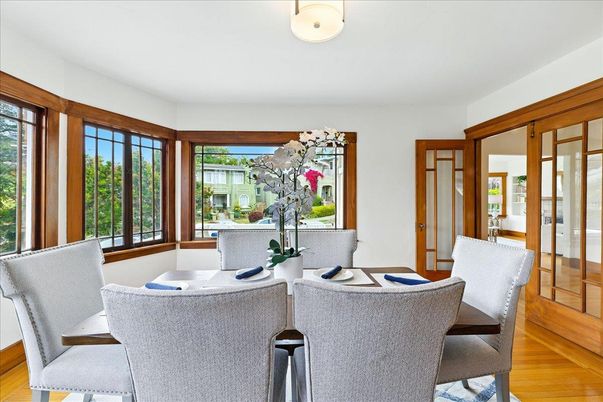 Dining room, Interior, Wood Texture Flooring