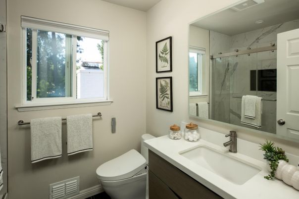 Bathroom, Glass Shower, Interior, Marble Walls