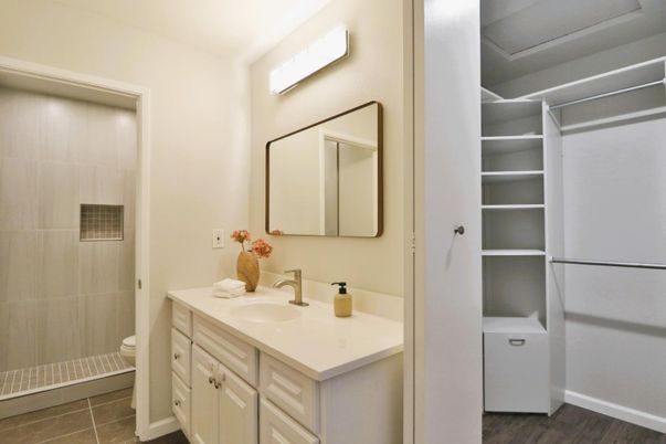 Bathroom, Interior, Wood Texture Flooring