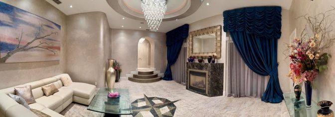 Fireplace, Interior, Living room, Recessed Lighting