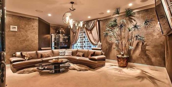 Interior, Living room, Recessed Lighting