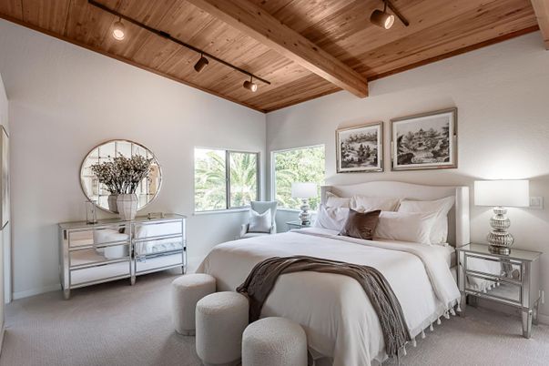 Bedroom, Interior, Wooden Beams, Wooden Ceilings