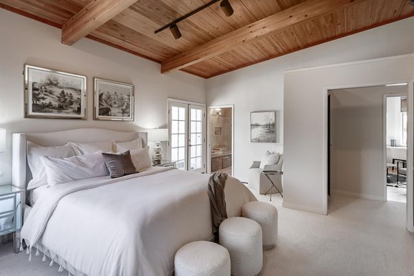 Bedroom, Interior, Wooden Beams, Wooden Ceilings