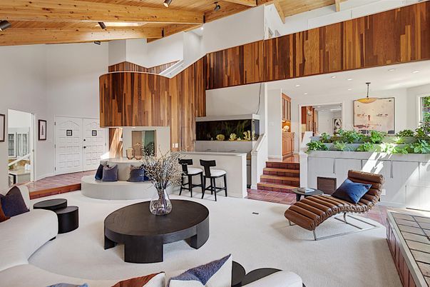 Interior, Living room, Recessed Lighting, Wooden Beams, Wooden Ceilings