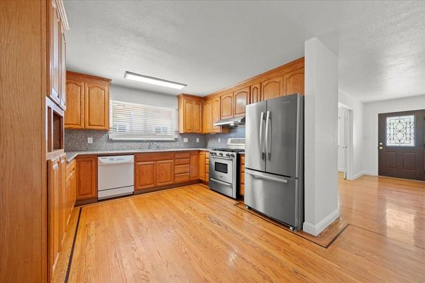 Interior, Kitchen, Wood Texture Flooring