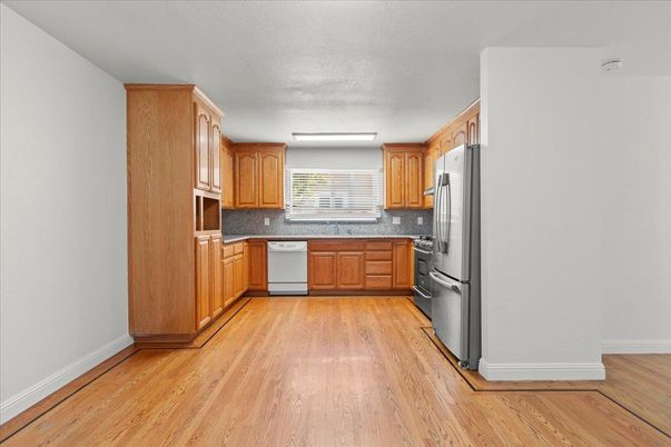 Interior, Kitchen, Wood Texture Flooring