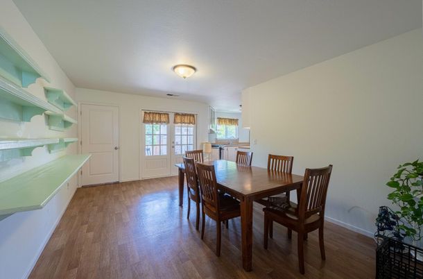 Dining room, Interior, Wood Texture Flooring
