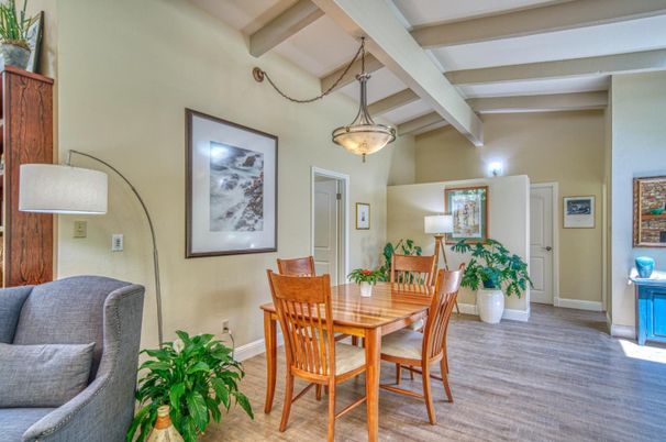 Dining room, Interior, Pendant Lights, Wooden Beams
