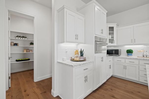 Interior, Kitchen, Wood Texture Flooring