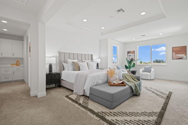 Bedroom, Interior, Recessed Lighting